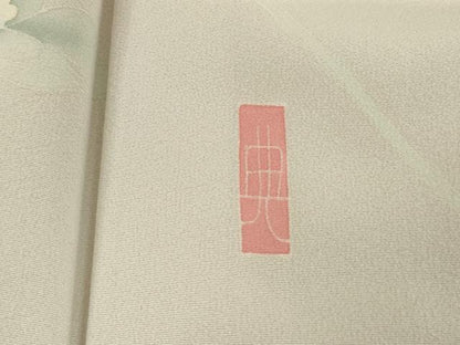 平和屋着物●本加賀友禅作家　杉村典重　訪問着　枝花文　正絹　逸品　AABH7128cs