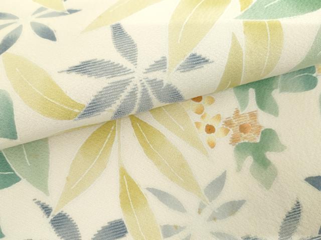 平和屋着物●訪問着　友禅　枝花文　正絹　逸品　AABH7134cs