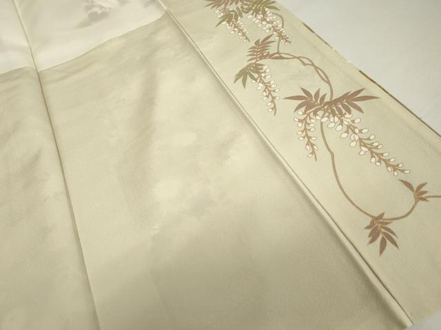 平和屋着物●訪問着　友禅　駒刺繍　雲取枝花文　暈し染め　金彩　正絹　逸品　AABH7176cs 平和屋着物○訪問着 友禅 駒刺繍 雲取枝花文 暈し