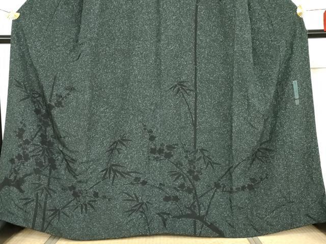 平和屋着物●染色家　岸上純平　訪問着　笹竹梅文　たたき染め　正絹　逸品　AABH7171cs