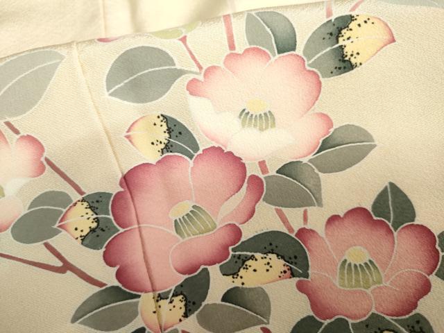平和屋着物●訪問着　友禅　作家物　枝花文　暈し染め　正絹　逸品　未使用　AABH7177cs