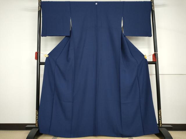 平和屋着物●上質な色無地　深練色　正絹　逸品　AABH7187cs