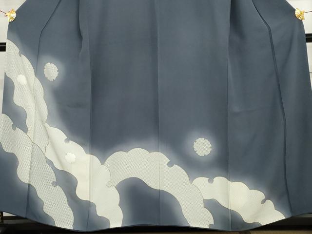 平和屋着物●訪問着　駒刺繍　鹿の子雪輪文　暈し染め　正絹　逸品　AABH7182cs