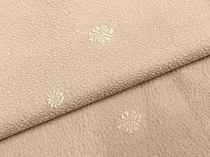 平和屋着物●上質な色無地　草花地紋　石竹色　正絹　逸品　AABH4818fy