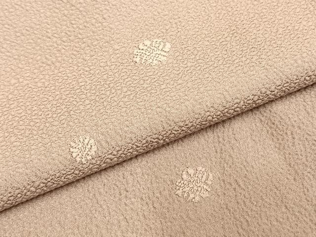 平和屋着物●上質な色無地　草花地紋　石竹色　正絹　逸品　AABH4818fy