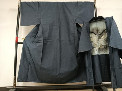 平和屋着物●男性　本場大島紬　アンサンブル　亀甲絣　キングサイズ　正絹　逸品　AABH4849fy