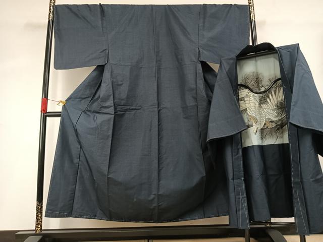 平和屋着物●男性　本場大島紬　アンサンブル　亀甲絣　キングサイズ　正絹　逸品　AABH4849fy