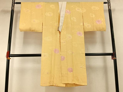 平和屋着物●長襦袢　無双仕立て　絞り　草花文　正絹　逸品　AABH4858fy