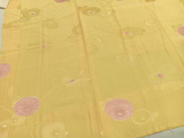 平和屋着物●長襦袢　無双仕立て　絞り　草花文　正絹　逸品　AABH4858fy
