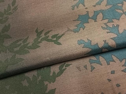 平和屋着物●本場縞大島紬　染大島　草葉文　正絹　逸品　AABH4861fy