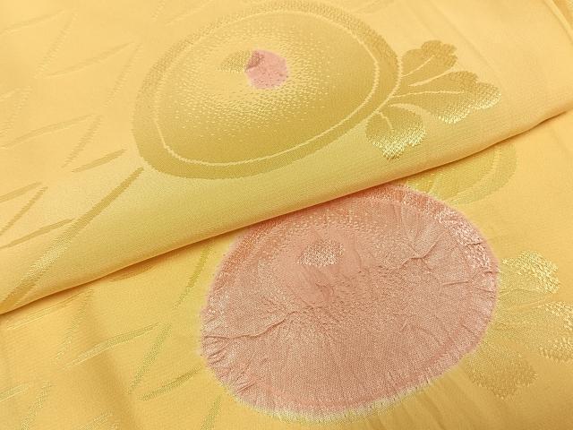 平和屋着物●長襦袢　無双仕立て　絞り　草花文　正絹　逸品　AABH4858fy