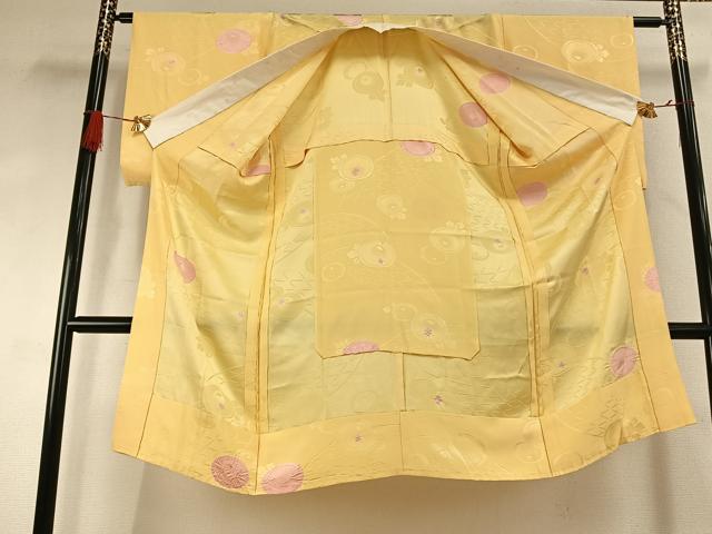 平和屋着物●長襦袢　無双仕立て　絞り　草花文　正絹　逸品　AABH4858fy