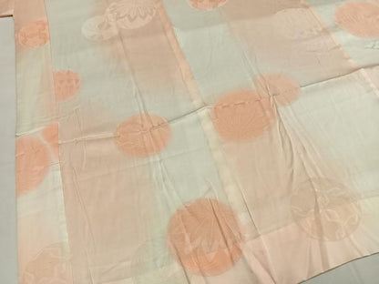 平和屋着物●振袖用長襦袢　無双仕立て　花丸文　暈し染め　正絹　逸品　未使用　AABH4885fy
