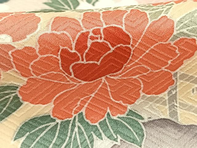 平和屋着物●訪問着　友禅　貝桶花文　暈し染め　正絹　逸品　AABH4873fy