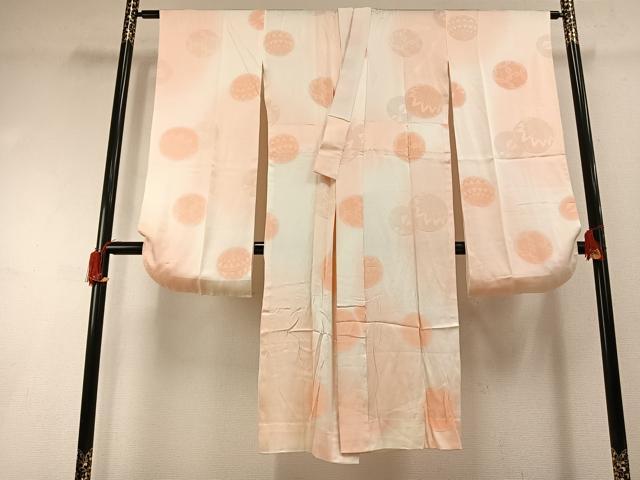 平和屋着物●振袖用長襦袢　無双仕立て　花丸文　暈し染め　正絹　逸品　未使用　AABH4885fy