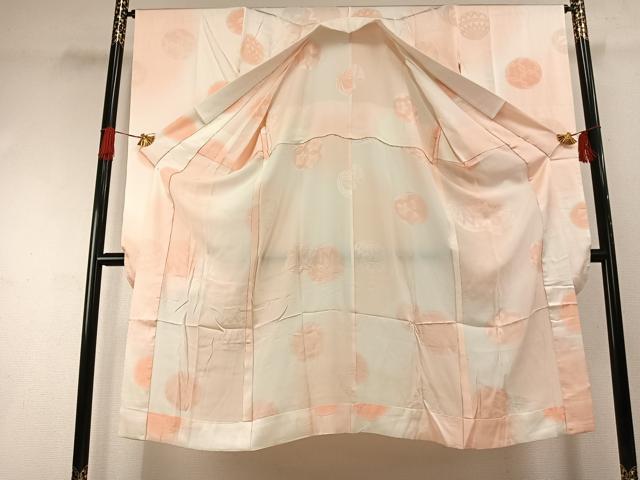 平和屋着物●振袖用長襦袢　無双仕立て　花丸文　暈し染め　正絹　逸品　未使用　AABH4885fy