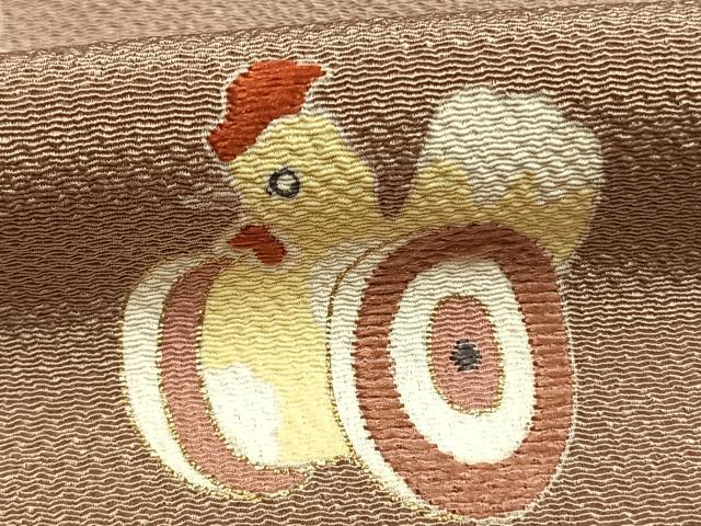 平和屋着物●訪問着　友禅　玩具文　金彩　鬼しぼ縮緬　正絹　逸品　AABH4895fy