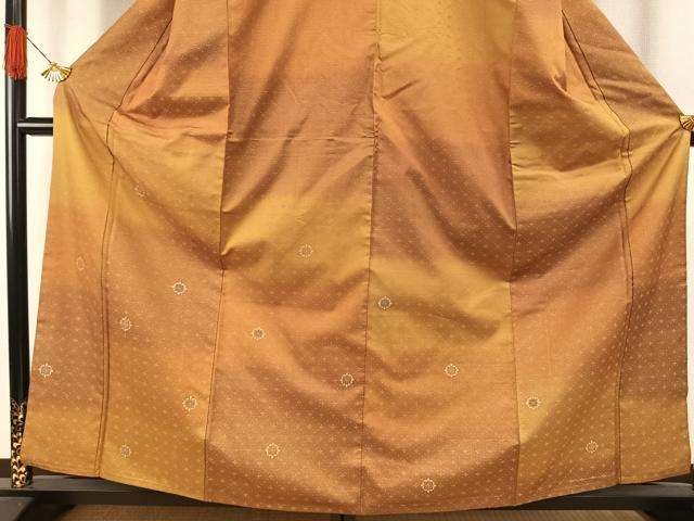 平和屋着物●お召　訪問着　吉祥花文　金糸　正絹　逸品　AABH4901fy