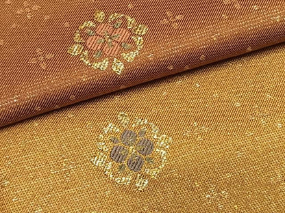 平和屋着物●お召　訪問着　吉祥花文　金糸　正絹　逸品　AABH4901fy