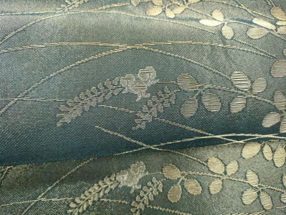 平和屋着物＊夏物 六通柄袋帯 草葉文 金銀糸 正絹 逸品 DABD6920cm