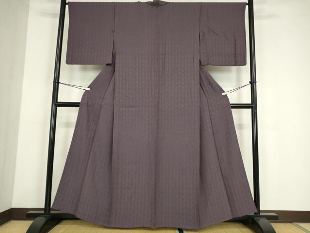 平和屋着物▽上質な小紋　単衣　七宝雲地紋　正絹　逸品　DABE4172az 平和屋着物▽上質な小紋 単衣 七宝雲地紋 正絹 逸品 DABE4172az