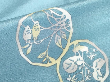 平和屋着物▽小紋　単衣　花丸文　やまと誂製　洗える着物　DABE4155az