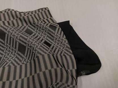 平和屋着物●お召　幾何学文様　正絹　逸品　AABH6927ph