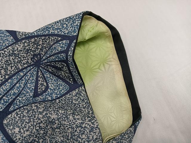 平和屋着物●上質な小紋　幾何学花文　正絹　逸品　AABH6929ph