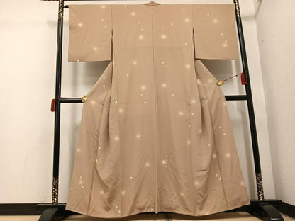 平和屋着物●上質な小紋　クローバー　ほたる暈し　金彩　正絹　逸品　AABH6942ph
