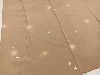平和屋着物●上質な小紋　クローバー　ほたる暈し　金彩　正絹　逸品　AABH6942ph