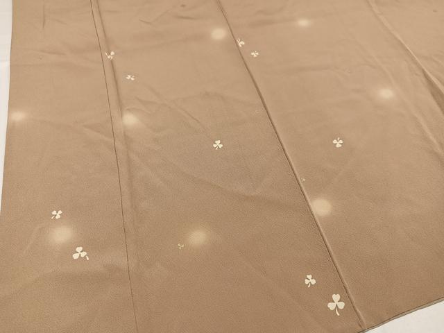 平和屋着物●上質な小紋　クローバー　ほたる暈し　金彩　正絹　逸品　AABH6942ph