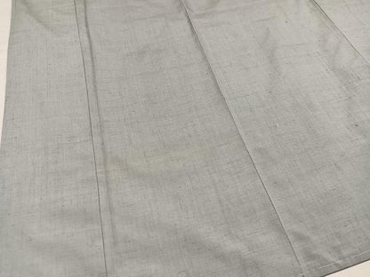 平和屋着物●結城紬　色無地　灰青色　正絹　逸品　未使用　AABH6943ph