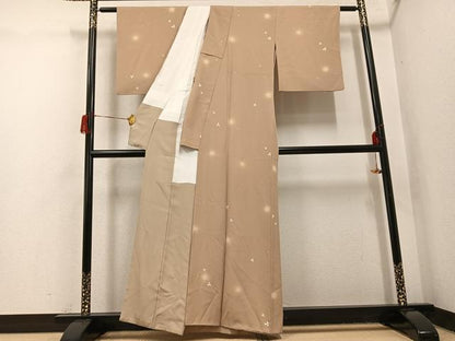 平和屋着物●上質な小紋　クローバー　ほたる暈し　金彩　正絹　逸品　AABH6942ph