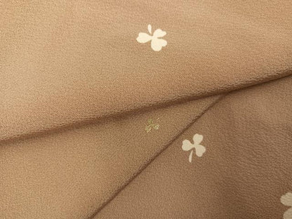 平和屋着物●上質な小紋　クローバー　ほたる暈し　金彩　正絹　逸品　AABH6942ph