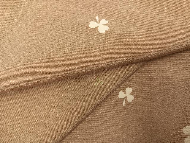 平和屋着物●上質な小紋　クローバー　ほたる暈し　金彩　正絹　逸品　AABH6942ph