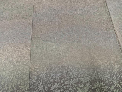 平和屋着物●お召　訪問着　花唐草地紋　正絹　逸品　AABH6936ph