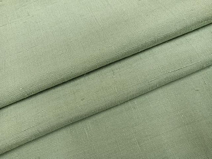 平和屋着物●上質な紬　色無地　山葵色　正絹　逸品　AABH6947ph