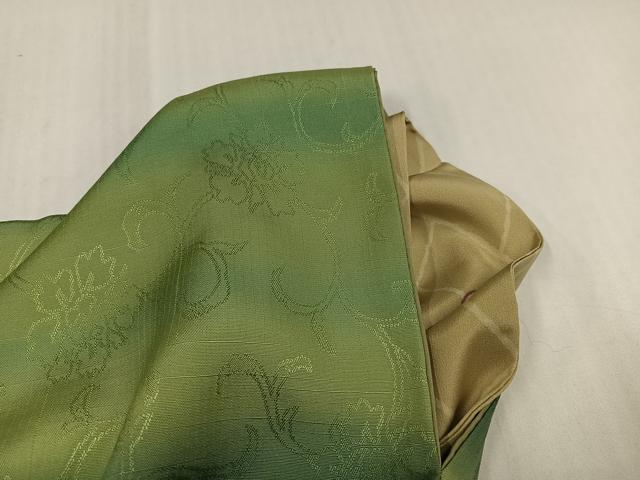 平和屋着物●お召　花唐草地紋　正絹　逸品　AABH6928ph 平和屋着物○お召 花唐草地紋 正絹 逸品 AABH6928ph