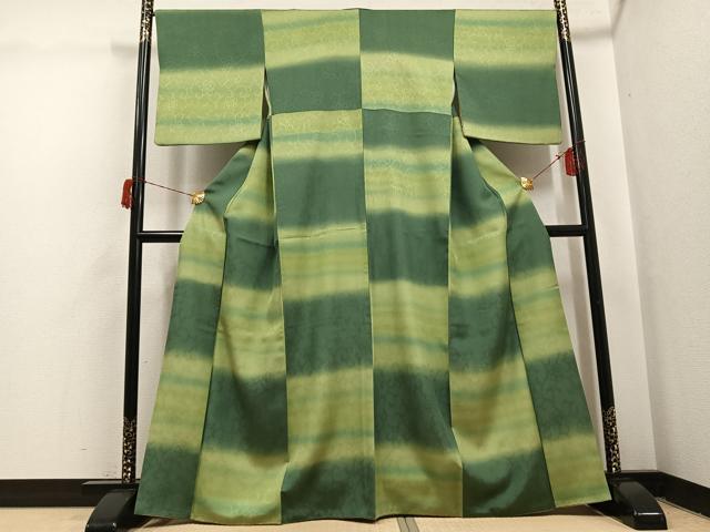 平和屋着物●お召　花唐草地紋　正絹　逸品　AABH6928ph 平和屋着物○お召 花唐草地紋 正絹 逸品 AABH6928ph