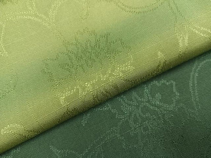 平和屋着物●お召　花唐草地紋　正絹　逸品　AABH6928ph