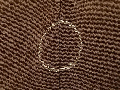 平和屋着物●訪問着　刺繍　草花文　金糸　鬼しぼ縮緬　正絹　逸品　AABH6941ph