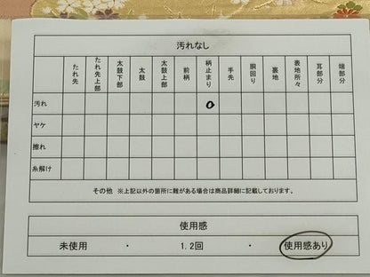 平和屋着物◎六通柄袋帯　唐織　雲取り草花文　金銀糸　正絹　逸品　CABE4301ou