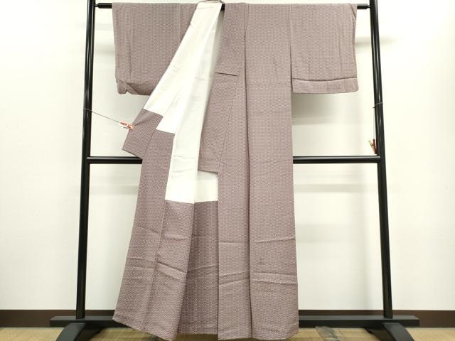 平和屋着物■江戸小紋 幾何学文 正絹 逸品 CABE4287ou