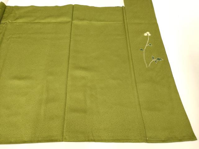 平和屋着物■訪問着　枝花文　暈し染め　銀彩　正絹　逸品　AABH4517fw