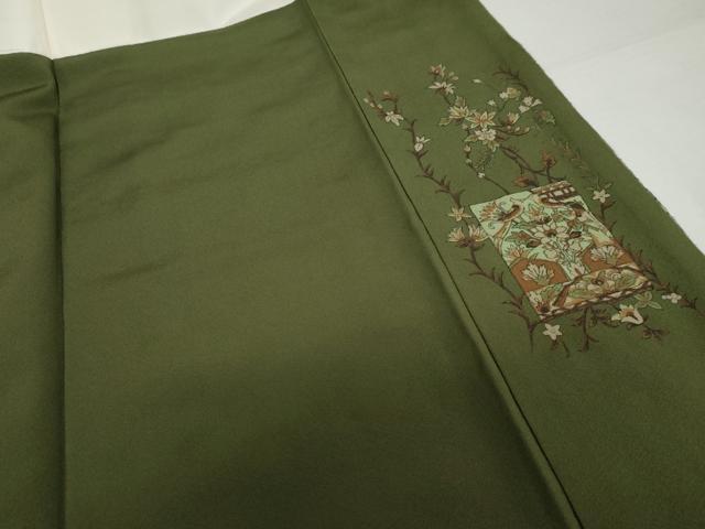 平和屋着物●訪問着　中国三大刺繍　スワトウ刺繍　汕頭刺繍　人物壁画飾花文　暈し染め　金糸　正絹　逸品　AABH7199cs