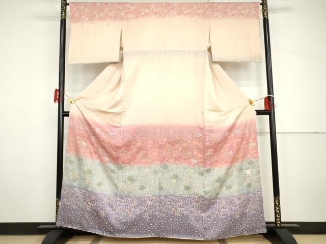 平和屋着物○訪問着 作家物 舞桜横段文 暈し染め