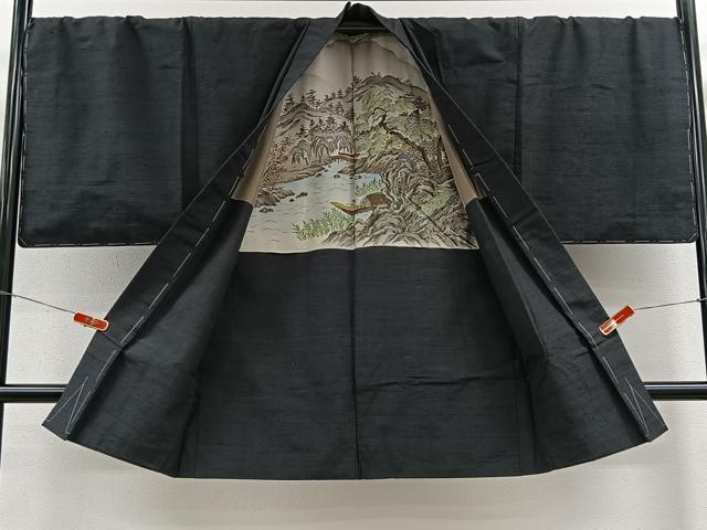 平和屋着物∞男性 羽織 紬地 絞り 正絹 逸品 未使用 CABD4565ua 楽天