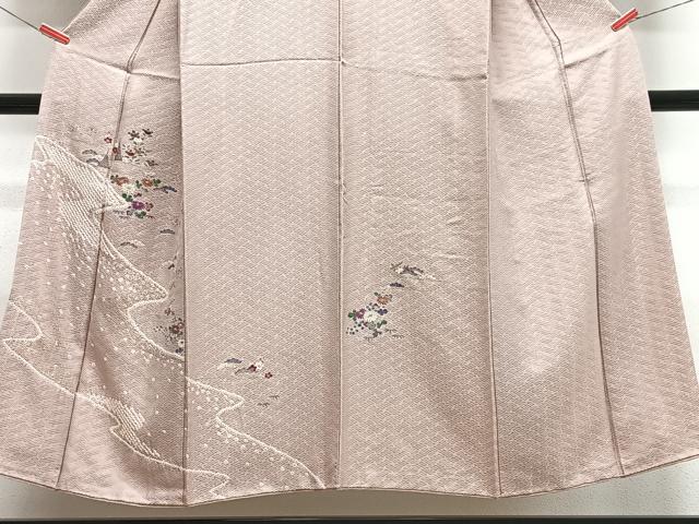 平和屋着物■訪問着 絞り 松笹花文 金彩 正絹 逸品 CABE7594xe