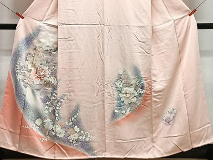 平和屋着物■訪問着 草花文 暈し染め 正絹 逸品 CABE7593xe