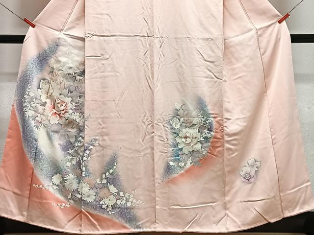 平和屋着物■訪問着 草花文 暈し染め 正絹 逸品 CABE7593xe